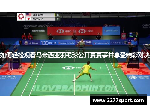 如何轻松观看马来西亚羽毛球公开赛赛事并享受精彩对决